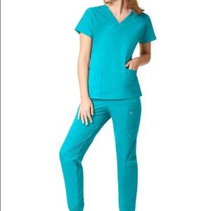 WonderWink Cargo Jogger Scrub Pants. Teal. Small. EUC